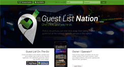 Desktop Screenshot of guestlistnation.com
