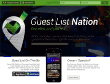 Tablet Screenshot of guestlistnation.com